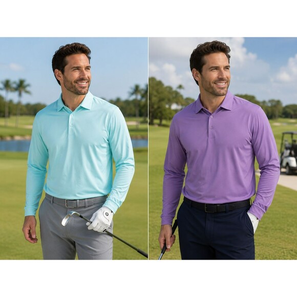 Gradual Other - 2pk Lot Bundle Gradual Polo Shirt Men’s 3XL Long Sleeve Golf Performance
